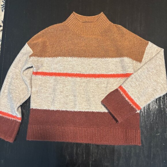 Universal Thread Women Striped Mock Neck Sweater Size S - Picture 1 of 2
